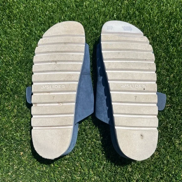 J/Slides ROGET SLIDE SANDAL IN NAVY NUBUCK Size 7 - Picture 2 of 10